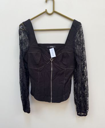 Melrose Black Lace Top
