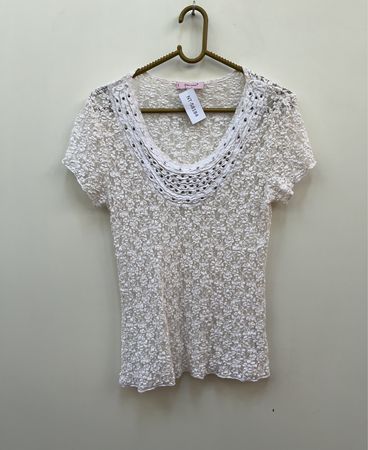 per una White Lace Top