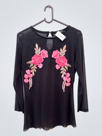 Ayanapa Floral Black Blouse