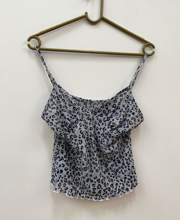 Unbranded Grey Leopard Print Cami Top