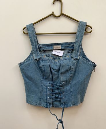 LANDHAUS Denim Corset Top