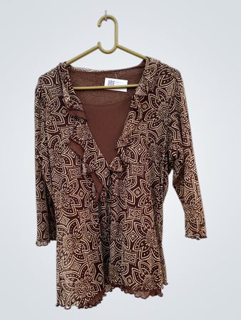 Brown Printed Top