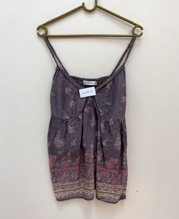 Gray Floral Romper