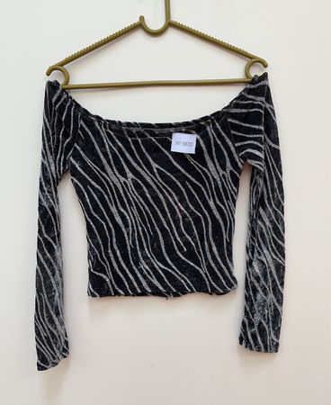 Zebra Print Off-The-Shoulder Top