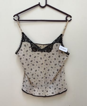 Unbranded Floral Print Lace Cami Top