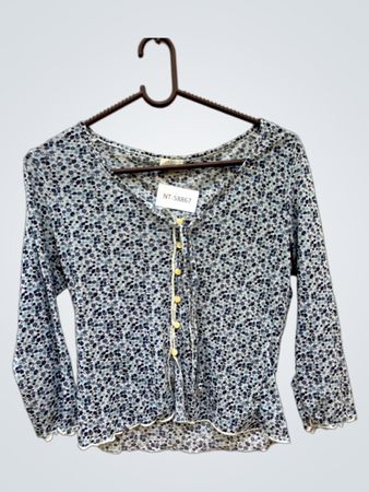 Blue Floral Blouse