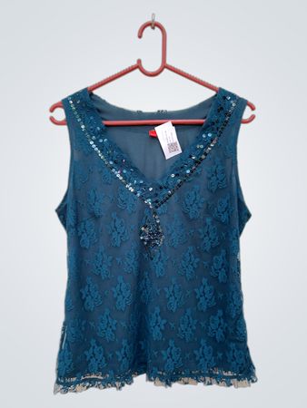 Esprit Blue Lace Top