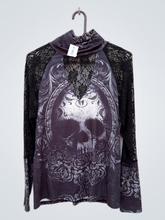 Blouse with Skull Design