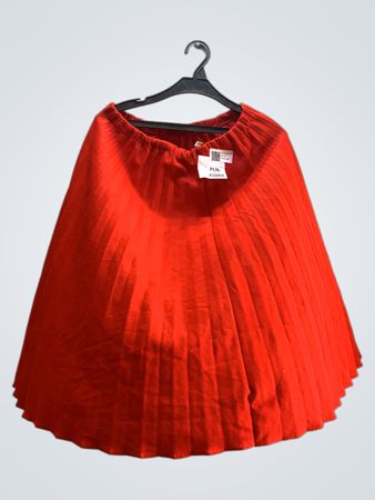 Unbranded Rote Plissierte Midi-Rock