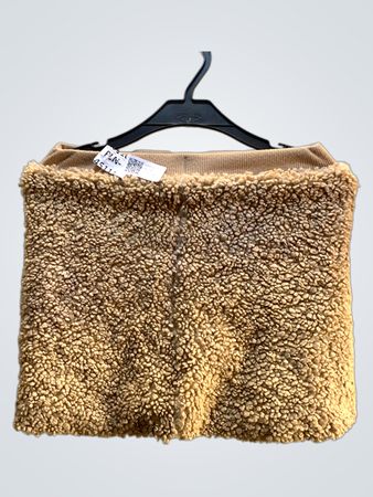 Beiger Fuzzy-Sweater-Weste