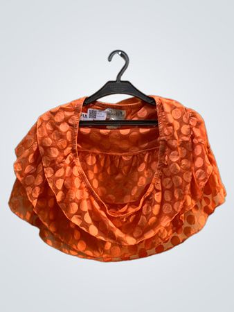 Orange Rüschenshirt