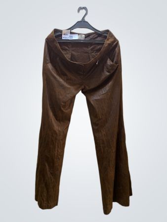 SW3 Bespoke Brown Faux Leather Trousers