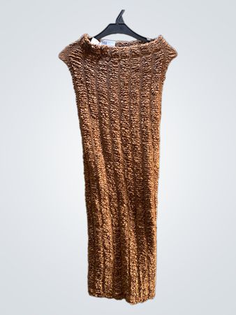 Braun gestricktes Kleid