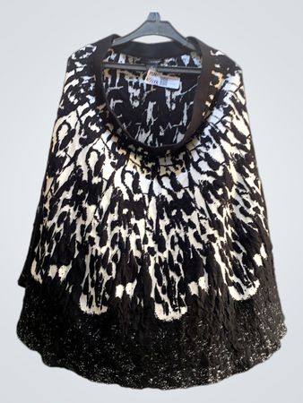 Grace Elements Schwarz-Weiß Tierdruck Oberteil
