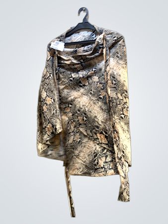 Bluse mit Schlangenlederdruck für Frauen