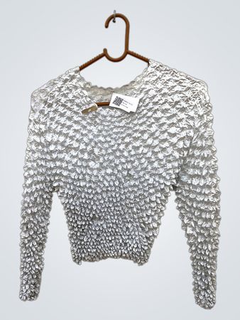 Silberner Pailletten-Top