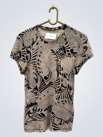 T-Shirt mit Blattmuster