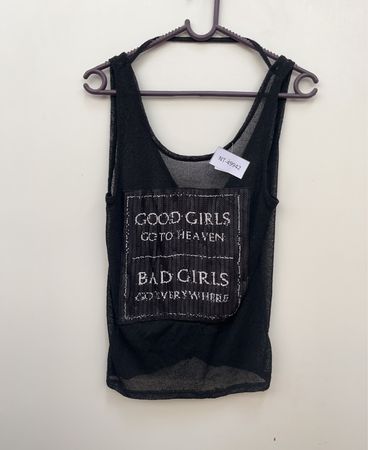 Bershka Schwarzes Mesh-Top mit Pailletten-Detail
