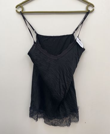 Schwarzes Spitzen-Camisole