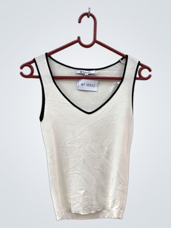U Collection White Knit Tank Top