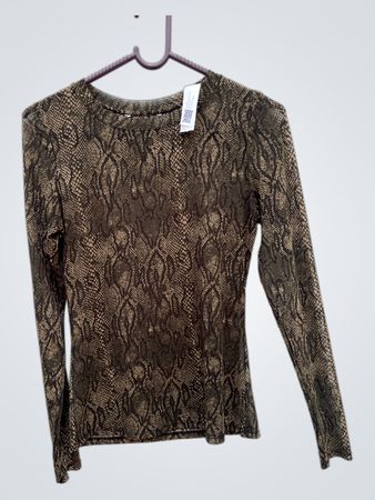 Braunes Schlangenleder-Top