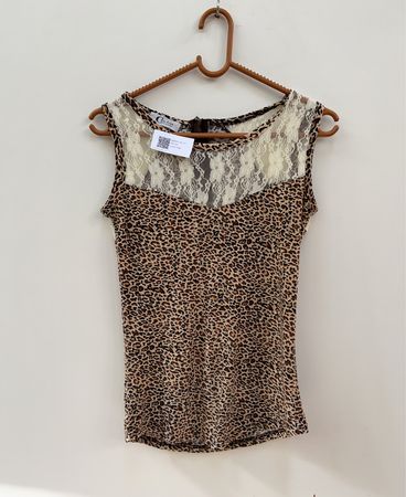 Chic Girl Leopardprint-Spitzenoberteil