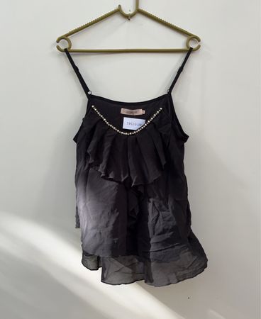Giorgia Black Beaded Camisole Top