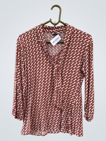 Pimkie Bluse mit roten und braunen Punkten