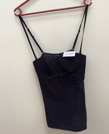 Tezenis Schwarzes Spaghettiträgershirt