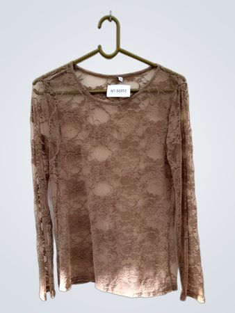Spitzen Langarm-Top