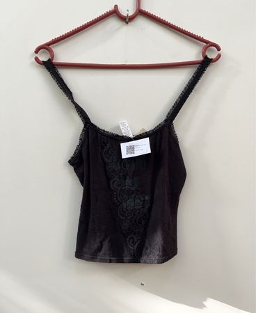 Schwarzes Spitzen-Camisole