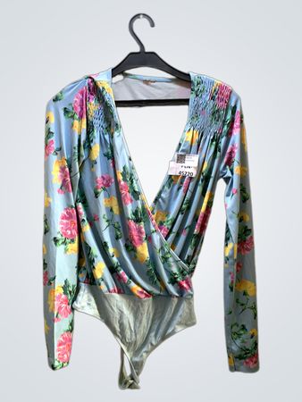 Blumiger Langarm-Body