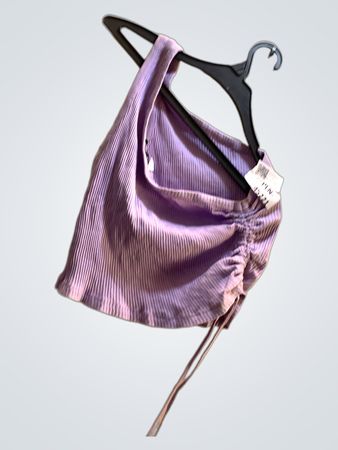 Lila geripptes Tanktop