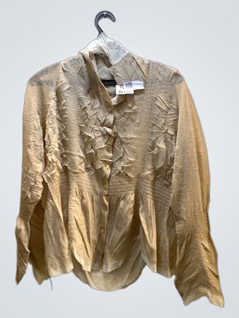 Beige Rüschenbluse