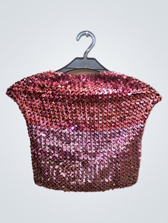 Pink glänzendes Top