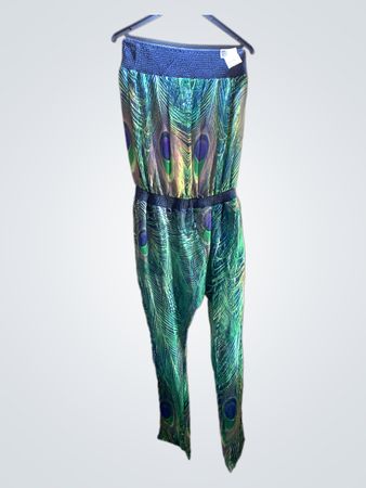 Pfauenprint-Overall
