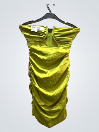 Limettengrünes Rüschendress