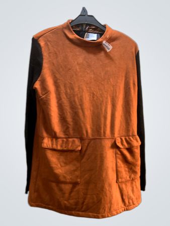 Unbranded orange und schwarzes Langarmoberteil