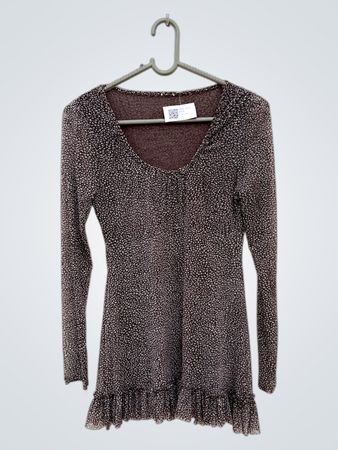 Bluse mit Rüschensaum