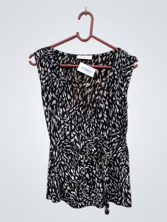 Camille De Paris Schwarz-Weiße Muster Bluse
