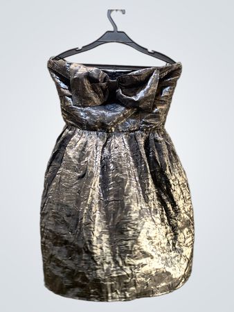 Republic Strapless Metallic Bow Detail Dress