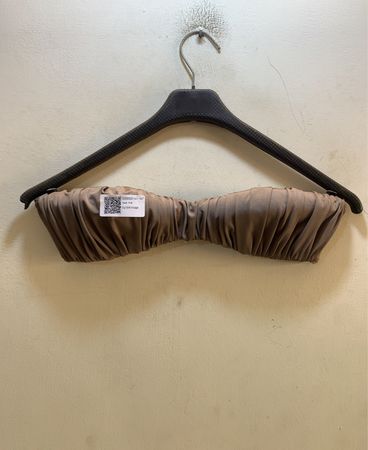 Braunes Bandeau-Top