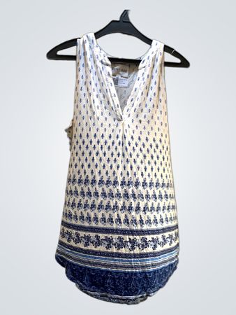 Olive + Oak Blau gemustertes Tanktop