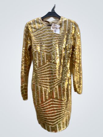 Goldene Paillettenkleid