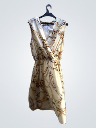Unbranded Kettenmuster ärmelloses Kleid