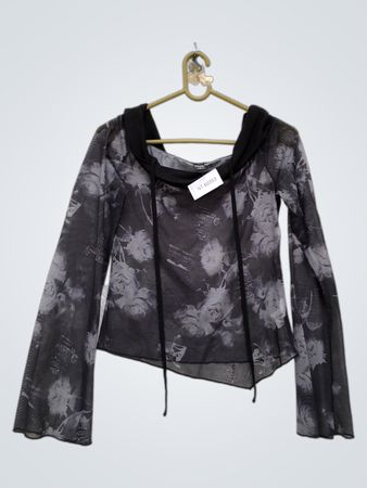 Dazy Floral Sheer Long Sleeve Top