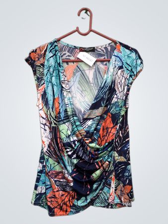 Esperance Paris Damen Bedrucktes Drapiertes Oberteil