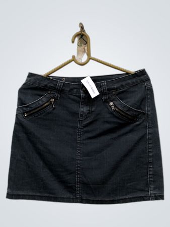 JA NEIN Dunkelgrauer Jeansrock