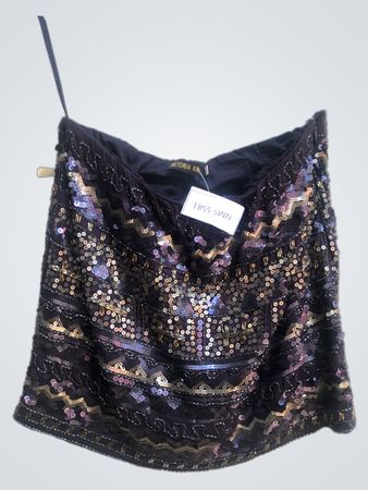 Victoria K Pailletten-beklebter Minirock
