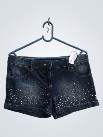 Jeansshorts mit Strasssteinen